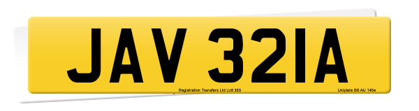 Registration number JAV 321A